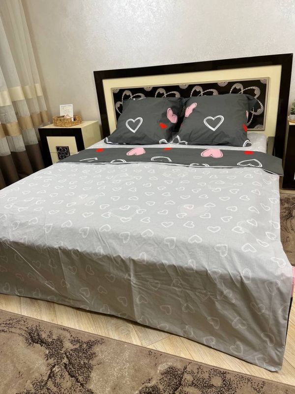 Комплект постільної білизни двоспальний Премиум 02-014 Бязь наволочки 50*70см