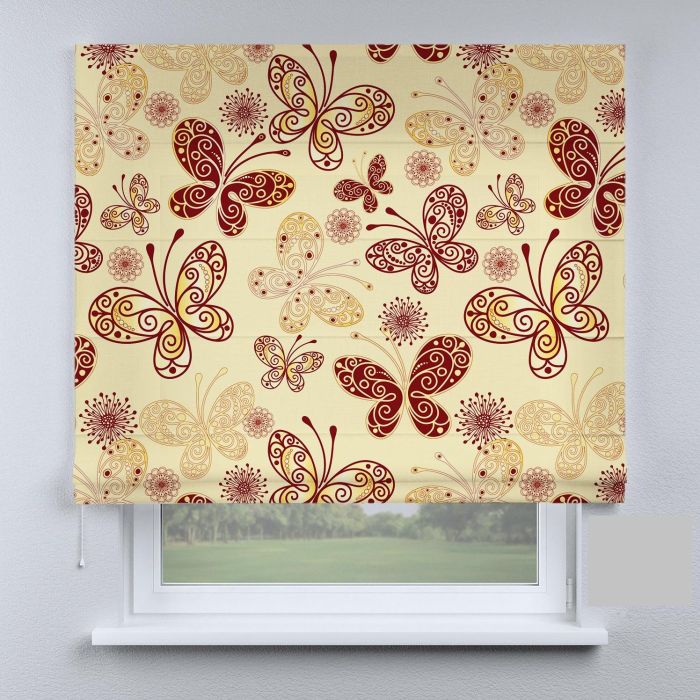 Римська штора з ланцюжковим карнизом метелики Папилио