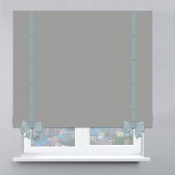 Римська штора DECOLIV Блэкаут Перфект с кантами и бантами оливковий