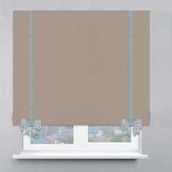 Римська штора Велюр з кантами та бантами лате