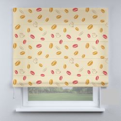 Римська штора з ланцюжковим карнизом зерна різнокольорові