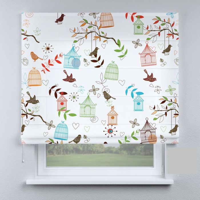 Римська штора DECOLIV птички різнокольорові