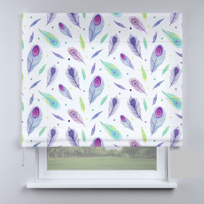 Римська штора з фотодруком перо кольорове