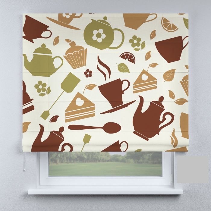 Римська штора з ланцюжковим карнизом кухонні