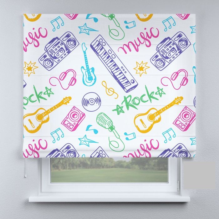 Римська штора з ланцюжковим карнизом музичні