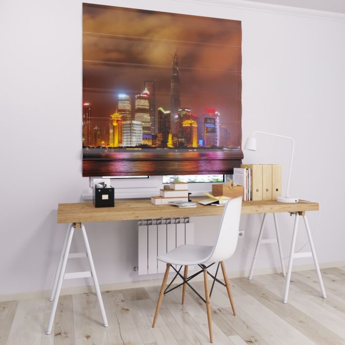 Римська штора DECOLIV город коричневый