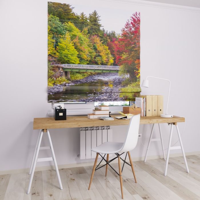 Римська штора з фотодруком природа восени