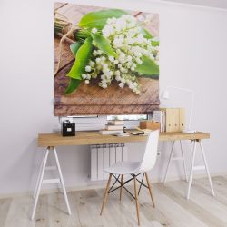 Римська штора з ланцюжковим карнизом конвалії