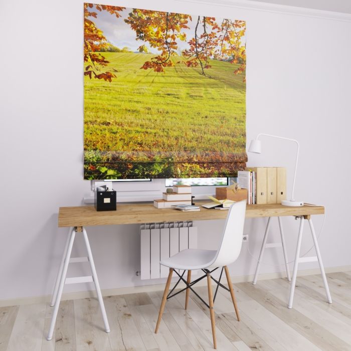 Римська штора з ланцюжковим карнизом поле