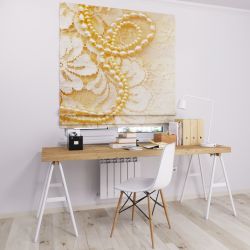 Римська штора з фотодруком перли