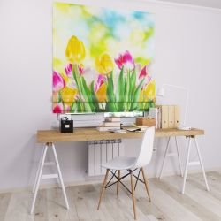 Римська штора з фотодруком тюльпани