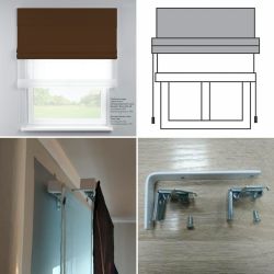 Римська штора DECOLIV День-Ночь Тюль/Лен с отливом серым