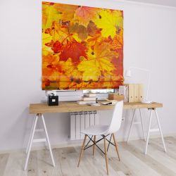 Римська штора з ланцюжковим карнизом листя