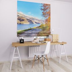 Римська штора з ланцюжковим карнизом озеро біля стежки