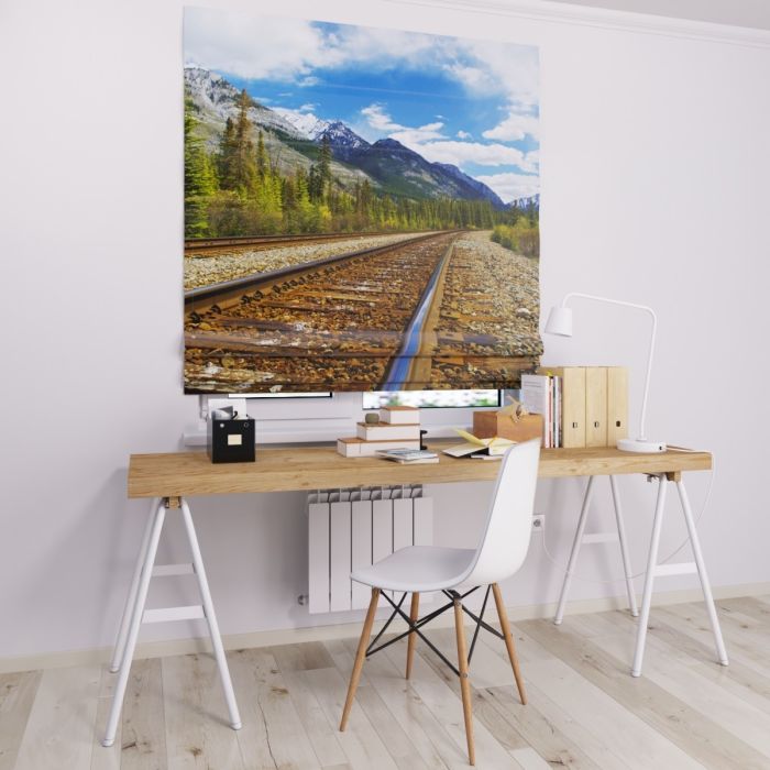 Римська штора DECOLIV железная дорога