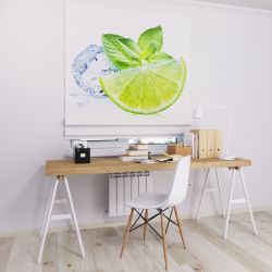 Римська штора з ланцюжковим карнизом лайм