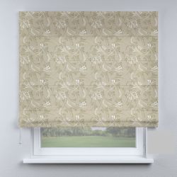 Римська штора з ланцюжковим карнизом візерунки світло-коричневі