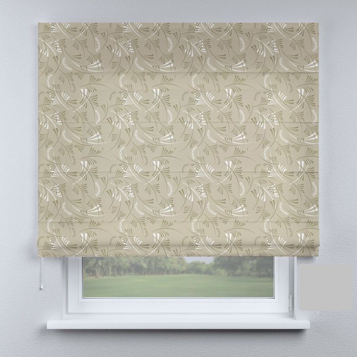 Римська штора з ланцюжковим карнизом візерунки світло-коричневі