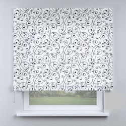 Римська штора DECOLIV вензеля на белом