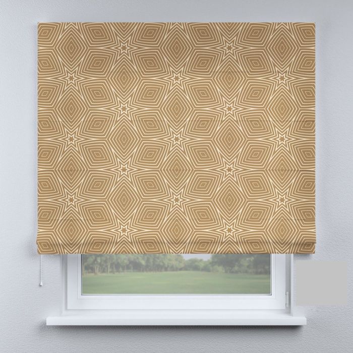 Римська штора з фотодруком ромби коричневі