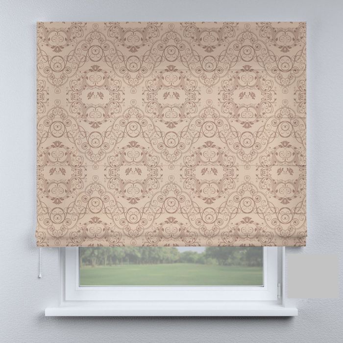 Римська штора з ланцюжковим карнизом візерунки з вензелями