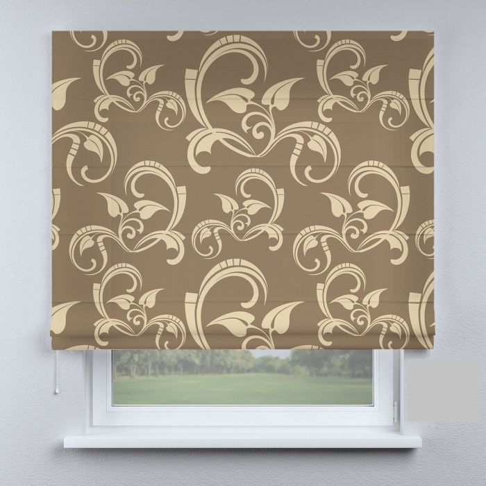 Римська штора з фотодруком малюнки коричневі