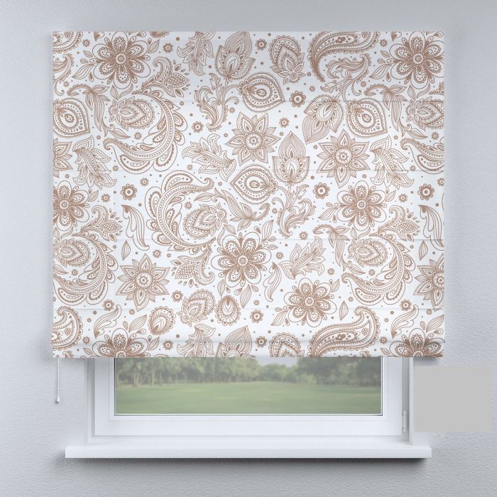 Римська штора з фотодруком візерунки молочні