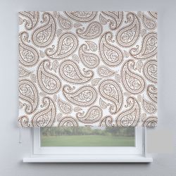 Римська штора з ланцюжковим карнизом краплі молочні