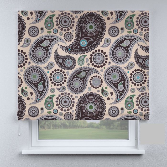 Римська штора з ланцюжковим карнизом краплі різнокольорові