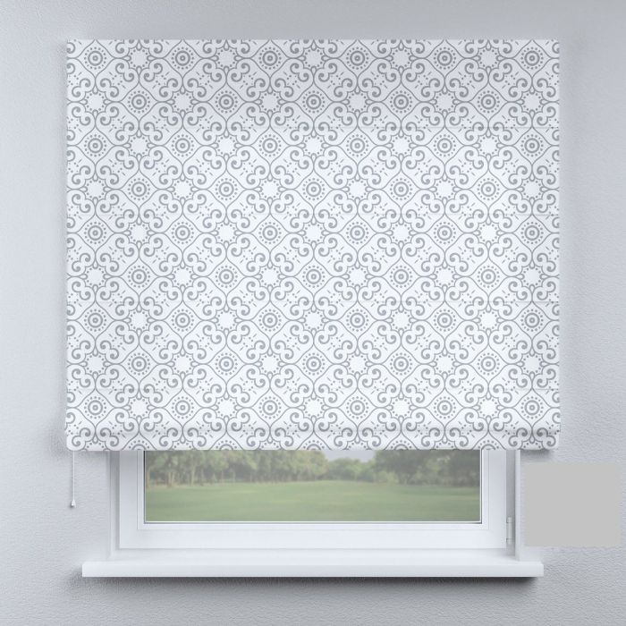 Римська штора з фотодруком візерунки блакитні маленькі