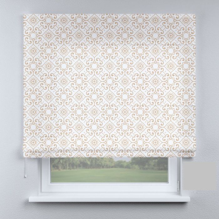 Римська штора з фотодруком візерунки бежеві маленькі