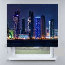 Римська штора DECOLIV ночной город разноцветный