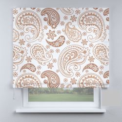 Римська штора з ланцюжковим карнизом канти великі молочні