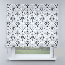 Римська штора з ланцюжковим карнизом трапеції чорні