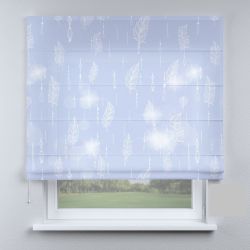 Римська штора з ланцюжковим карнизом перо біле