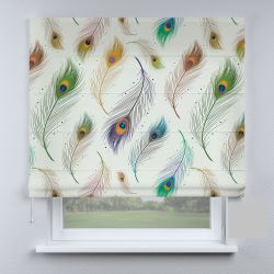 Римська штора з ланцюжковим карнизом павиче перо маленьке