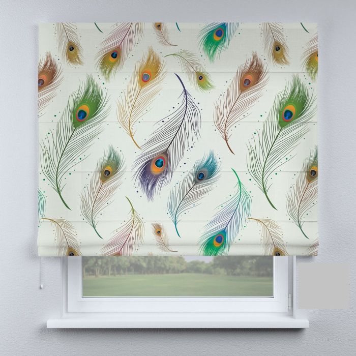 Римська штора з фотодруком павиче перо маленьке
