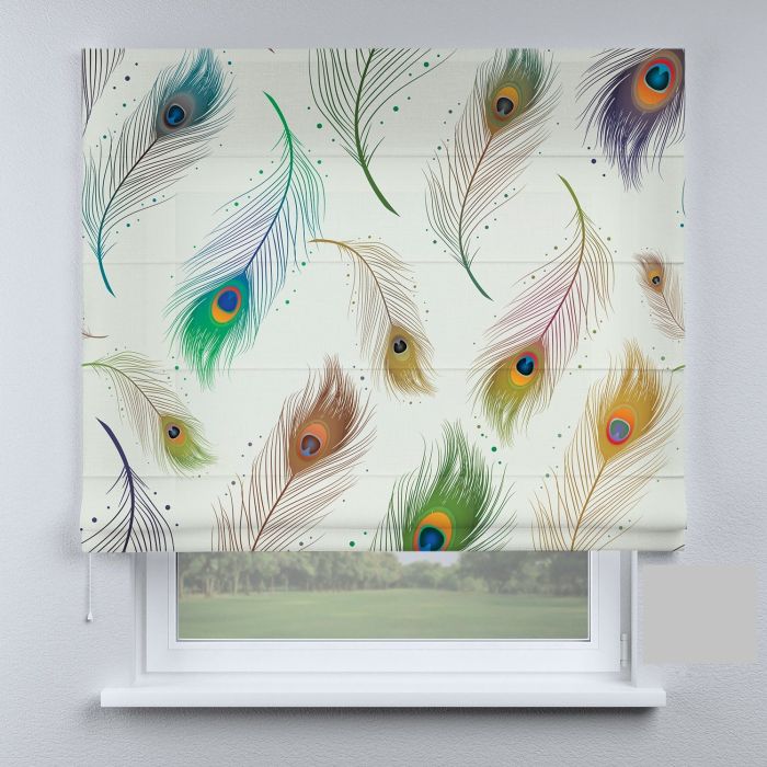 Римська штора з фотодруком павиче перо велике