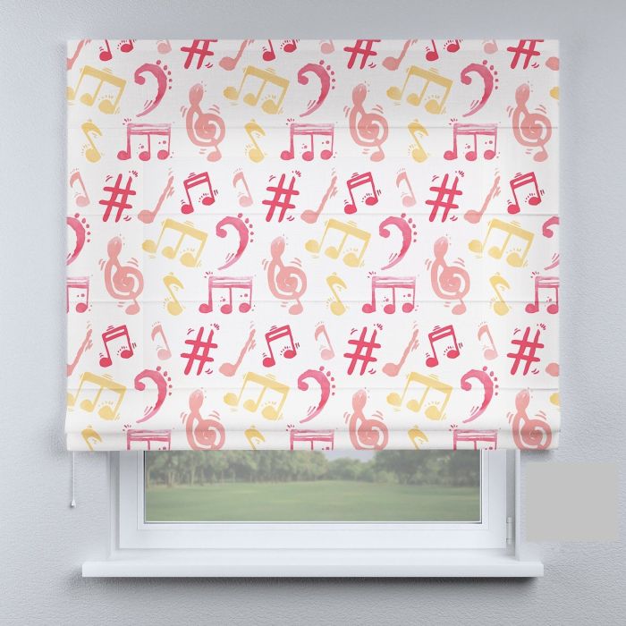 Римська штора з ланцюжковим карнизом музичні різнокольорові