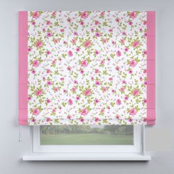 Римська штора з ланцюжковим карнизом з рожевим кантом