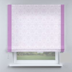 Римська штора з фотодруком канти світло-фіолетові