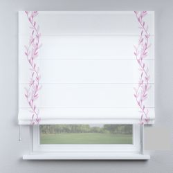 Римська штора DECOLIV белые с розовыми ветками