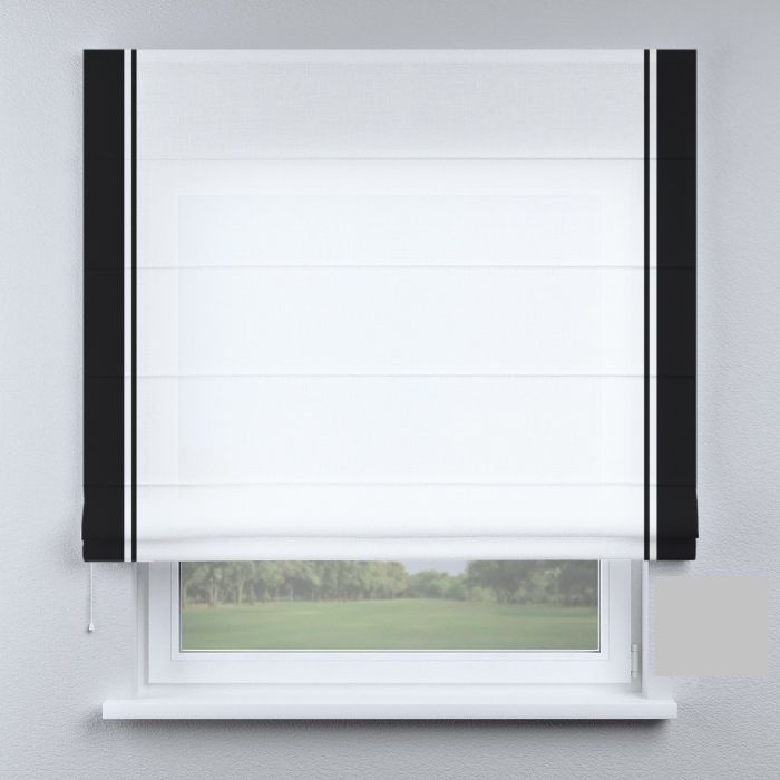 Римська штора DECOLIV белые с черными полосками