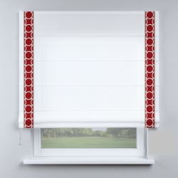 Римська штора DECOLIV белые с кольцами