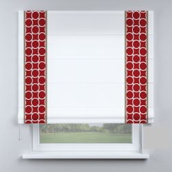 Римська штора DECOLIV белые с большими кольцами