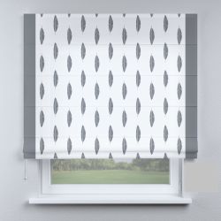 Римська штора з фотодруком сірі листя