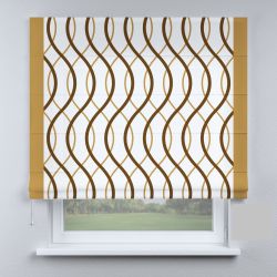 Римська штора з ланцюжковим карнизом хвилі темно-коричневі
