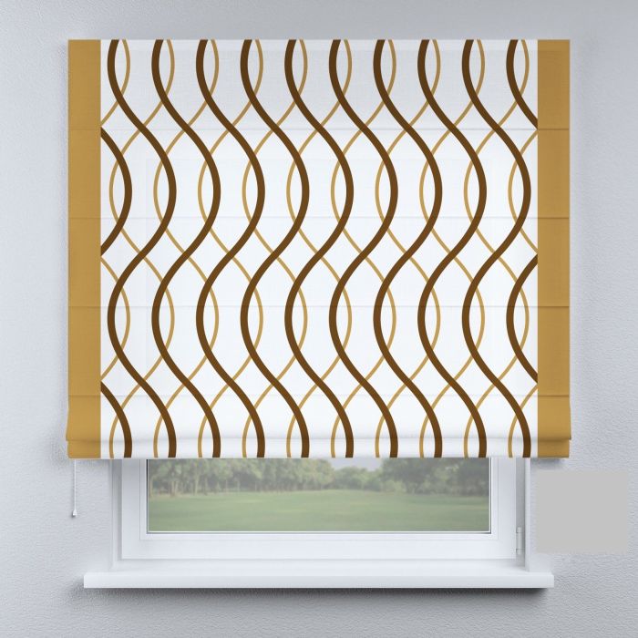 Римська штора з ланцюжковим карнизом хвилі темно-коричневі