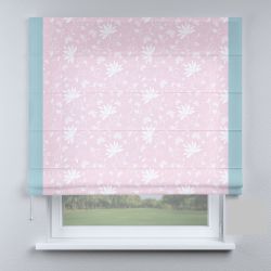 Римська штора DECOLIV белые листья с кантом