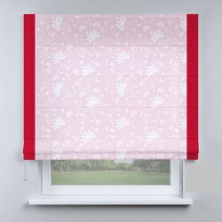 Римська штора DECOLIV белые с кантом красным